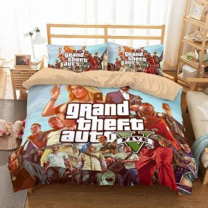 Gta 5 Duvet Cover and Pillowcase Set Bedding Set