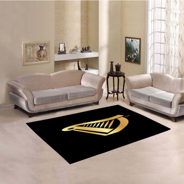 Guinness Logo Black Living Room Rug Carpet