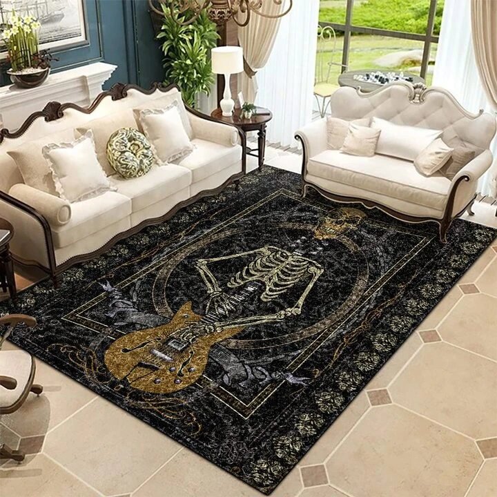 Guitar SkeletonLiving Room Rugs Carpet