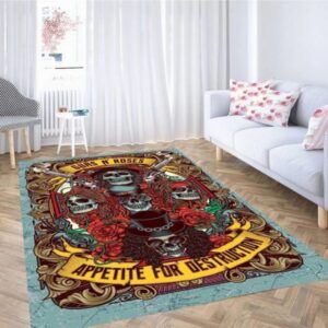 Gun roses carpet living room rugs