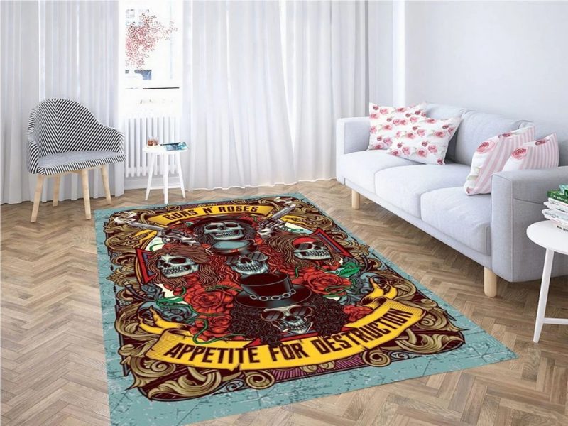 Gun roses carpet living room rugs