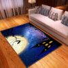 Halloween Graveyard Church At Full Moon Carpet Living Room Rugs