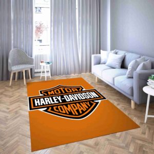 Harley Davidson Motorcycles Living Room Rug Carpet
