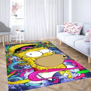 Homer simpson wallpaper carpet living room rugs
