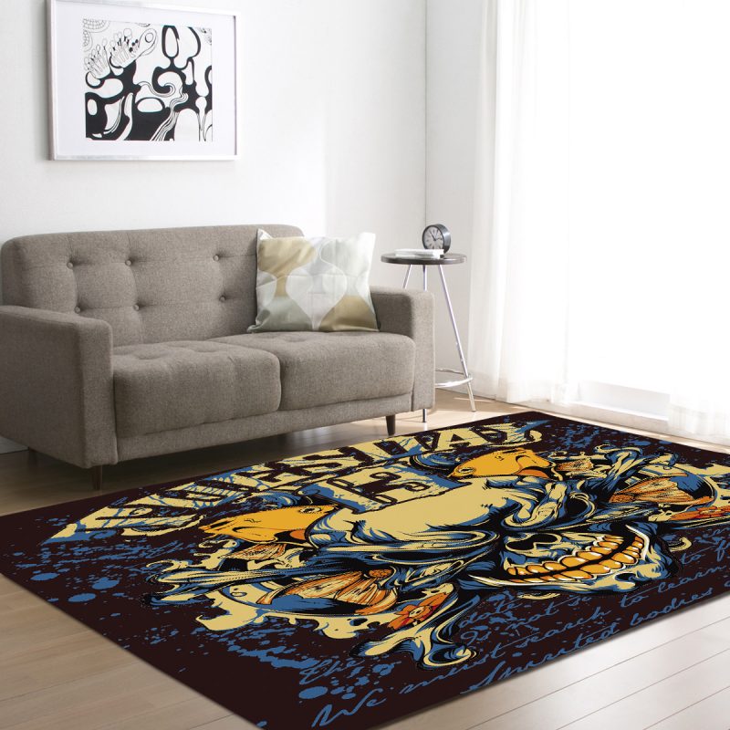 Horror Skull Carpet Living Room Rugs
