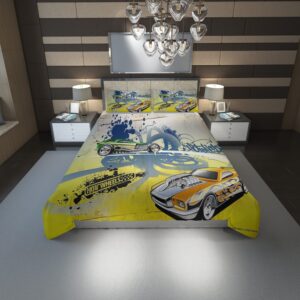 Hot Wheels 24 Duvet Cover and Pillowcase Set Bedding Set