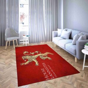 House Lannister Game of Thrones Wiki Living Room Rug Carpet