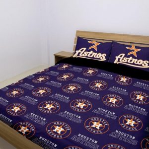Houston Astros Duvet Cover and Pillowcase Set Bedding Set 1050