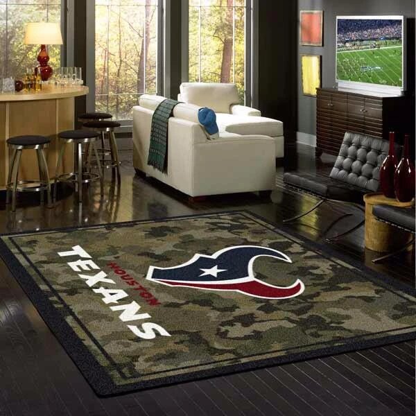Houston Texans Camouflage Carpet Living Room Rugs