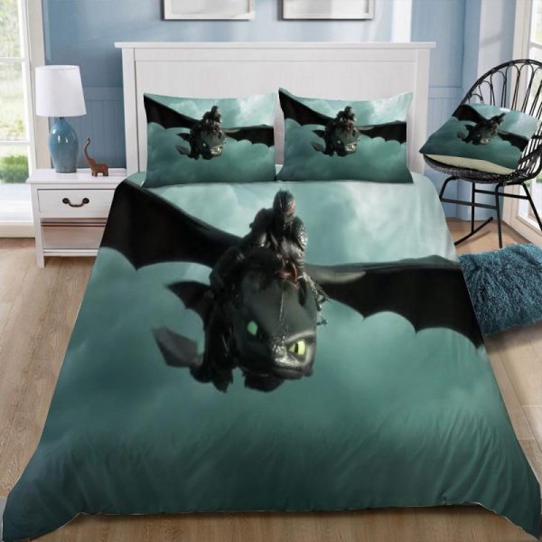 How To Train Your Dragon 3 2 Duvet Cover and Pillowcase Set Bedding Set 327