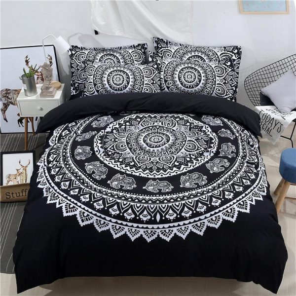 Indian Mandala Duvet Cover and Pillowcase Set Bedding Set