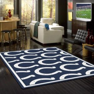 Indianapolis Colts Repeat Carpet Living Room Rugs