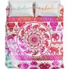 Inhale Exhale Colorful Duver Duvet Cover and Pillowcase Set Bedding Set