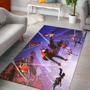 Into the spider verse spider man rugs living room carpet