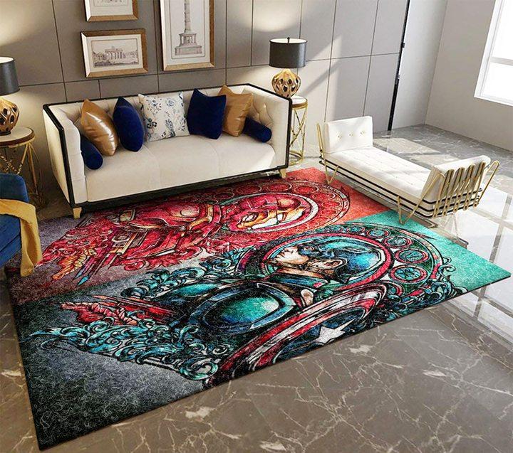 Iron Man Captain America Avengers Living Room Rugs Carpet