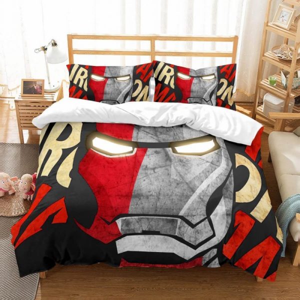 Iron Man Duvet Cover and Pillowcase Set Bedding Set 674