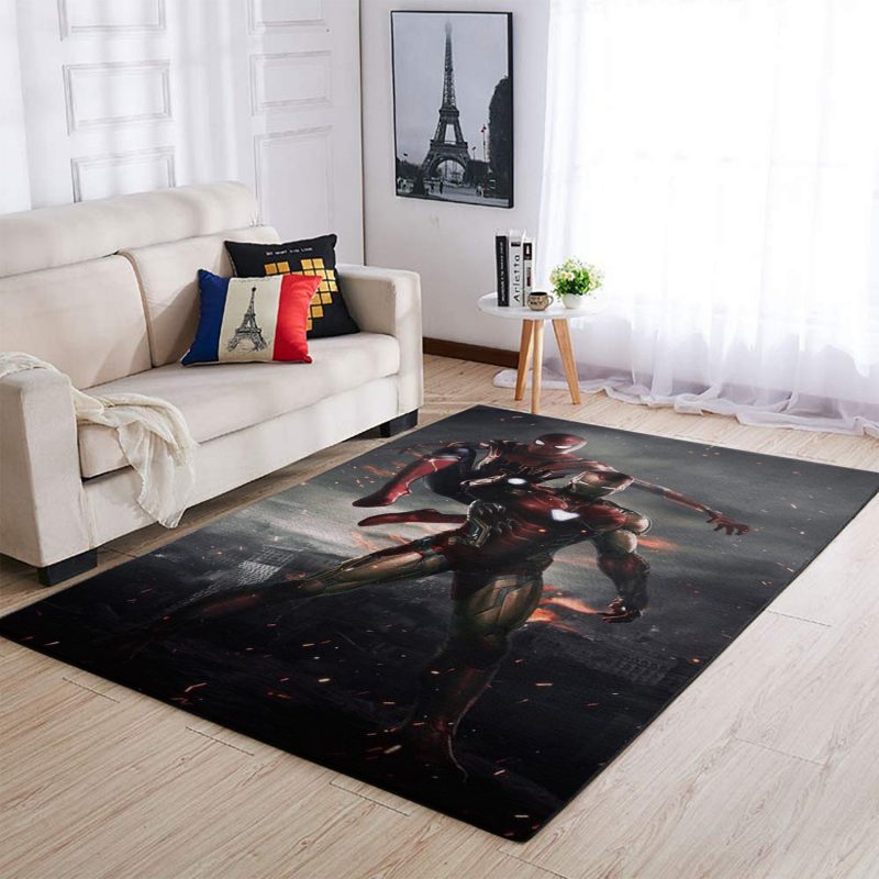 Iron Man Spider Man Living Room Rugs Carpet