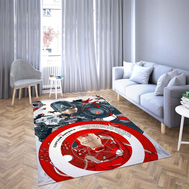 Ironman And Captain Ameriaca Beautiful Carpet Living Room Rugs