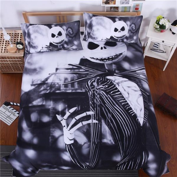 Jack Skellington Duvet Cover and Pillowcase Set Bedding Set 926