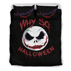 Jack Skellington Halloween 2230 Duvet Cover and Pillowcase Set Bedding Set