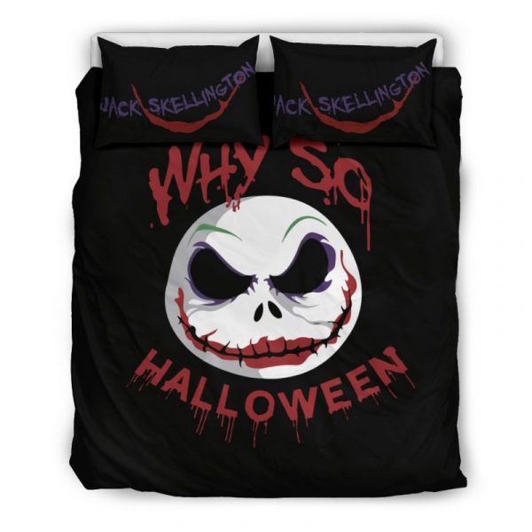 Jack Skellington Halloween 2230 Duvet Cover and Pillowcase Set Bedding Set