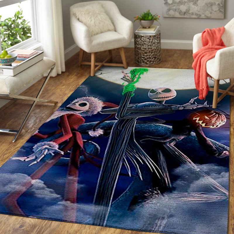 Jack Skellington The Nightmare Before Christmas Movie Living Room Rug Carpet