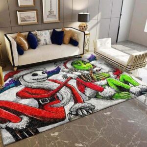 Jack Skellington Vs Grinch Living Room Rugs Carpet