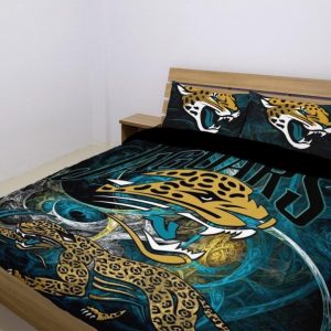 Jacksonville Jaguars Duvet Cover and Pillowcase Set Bedding Set