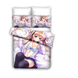 Japanese Cartoon Girl 7 Duvet Cover and Pillowcase Set Bedding Set