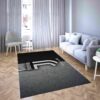 Juventus Black And Gray Football Club Carpet Living Room Rugs