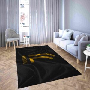 Juventus Mysterious Black Football Club Carpet Living Room Rugs