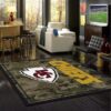 Kansas City Chiefs Camo Carpet Living Room Rugs