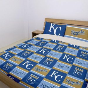 Kansas City Royals Duvet Cover and Pillowcase Set Bedding Set 997