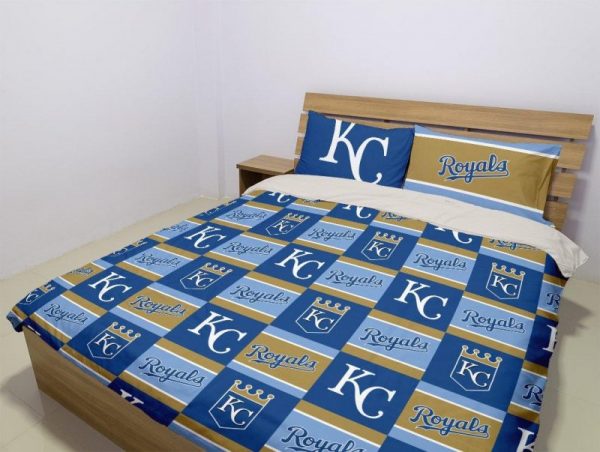 Kansas City Royals Duvet Cover and Pillowcase Set Bedding Set 997