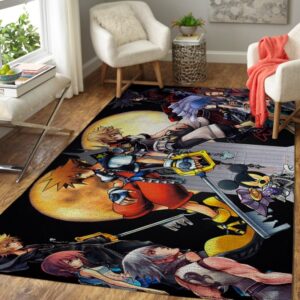 Kingdom Hearts Game Living Room Rug Carpet