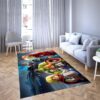 Lego Cartoon Of Marvel The Arvengers Hulk And Captain America Carpet Living Room Rugs