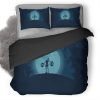 Lifter Silhouette Moonlight Vector Illustration 1Q Duvet Cover and Pillowcase Set Bedding Set
