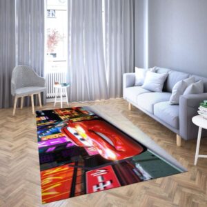 Lightning Mcqeen in Disney’s cartoon Car Carpet Living Room Rugs 10