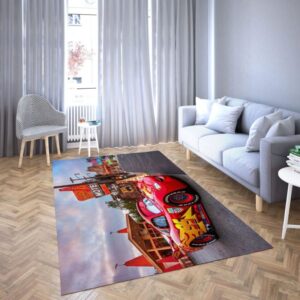 Lightning Mcqeen in Disney’s cartoon Car Carpet Living Room Rugs 15