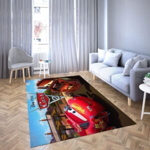 Lightning Mcqeen in Disney’s cartoon Car Carpet Living Room Rugs 16