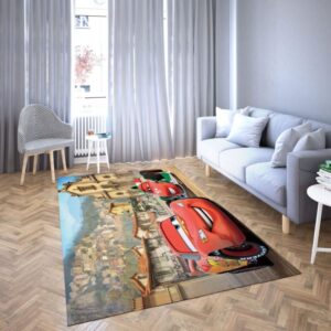 Lightning Mcqeen in Disney’s cartoon Car Carpet Living Room Rugs 18