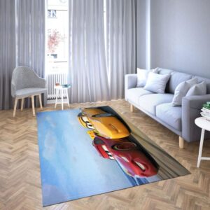 Lightning Mcqeen in Disney’s cartoon Car Carpet Living Room Rugs 22