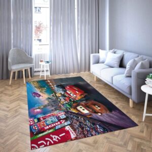Lightning Mcqeen in Disney’s cartoon Car Carpet Living Room Rugs 3