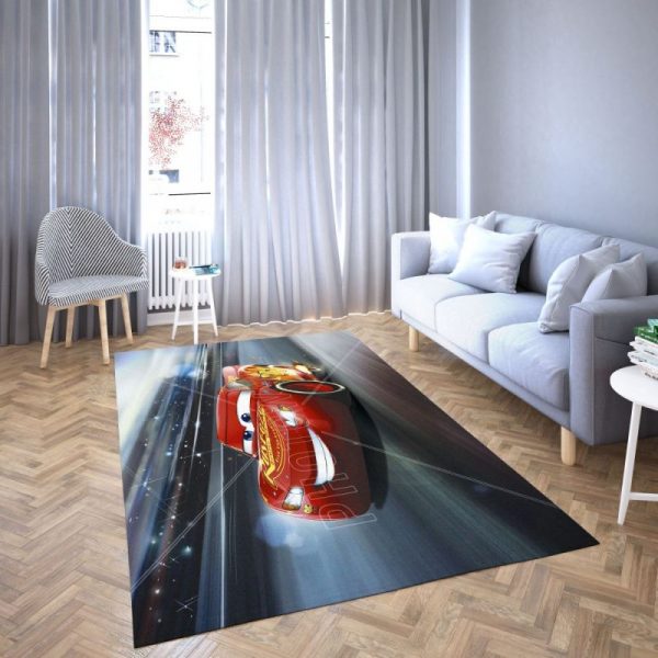 Lightning Mcqeen in Disney’s cartoon Car Carpet Living Room Rugs 6