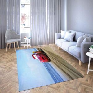 Lightning Mcqeen in Disney’s cartoon Car Carpet Living Room Rugs 9