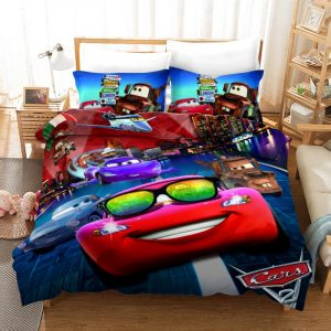 Lightning Mcqueen Cars 1 Duvet Cover and Pillowcase Set Bedding Set