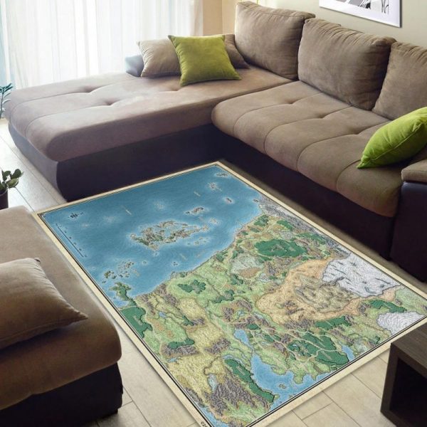 Limited Edition Rug Carpet Faerun Forgotten Realms Map Dungeons Dragons Fantasy Tabletop Role Playing Game