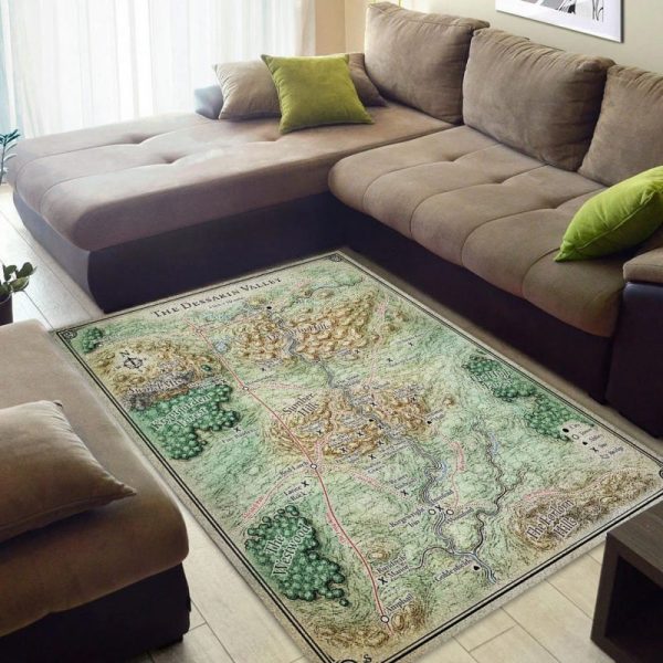 Limited Edition Rug Carpet The Dessarin Valley Map Dungeons Dragons Fantasy Tabletop Role Playing Game