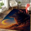 Lion A Night Guardian Living Room Rugs Carpet