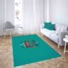 Liverpool Football Club Logo Blue Carpet Living Room Rugs